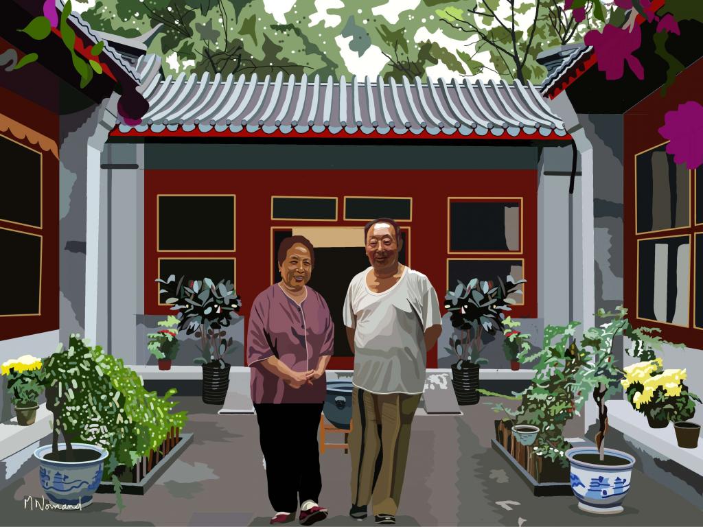 Peinture 2022-01-27 Pékin-hutongs siheyuan