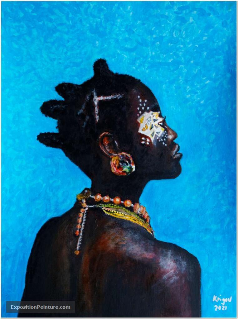 Peinture Black Magic Woman IX