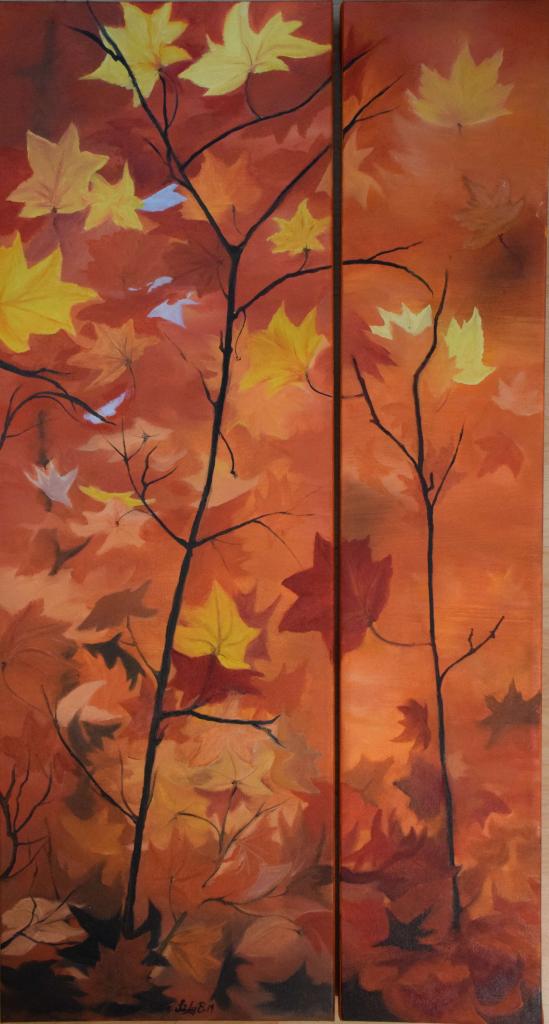 Peinture © Couleurs chaudes de l'automne