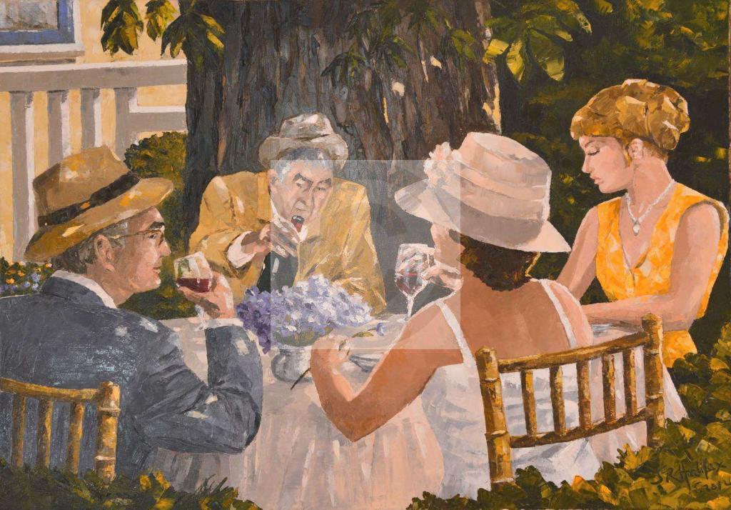 Peinture Déjeuner d'été sous le grand marronnier