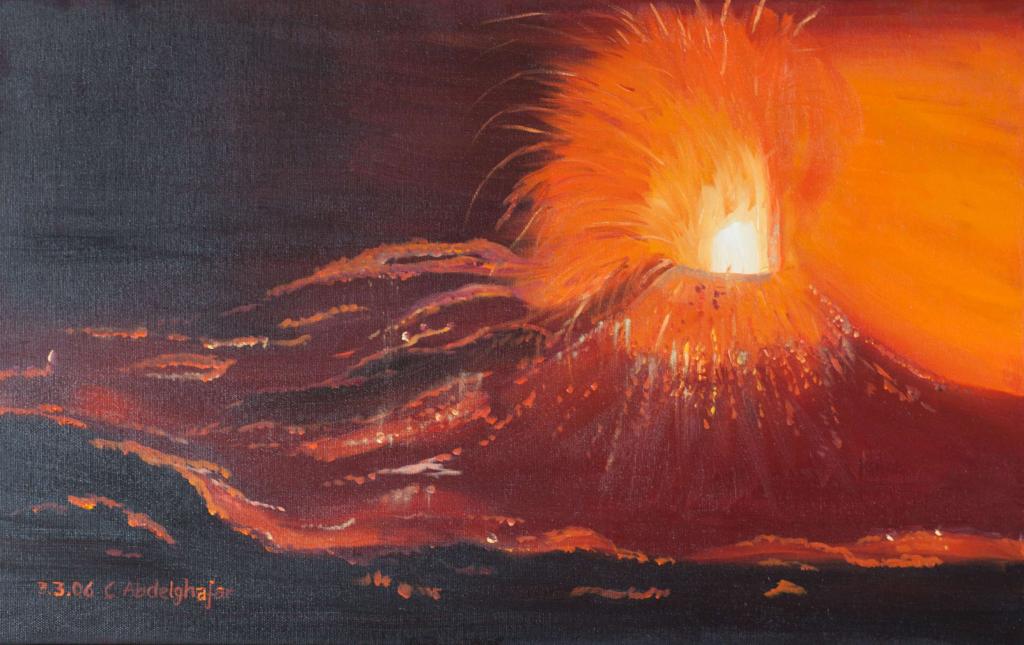 Peinture Éruption volcanique