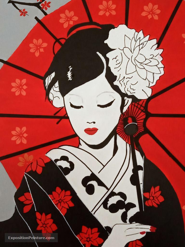 Peinture Femme japonaise