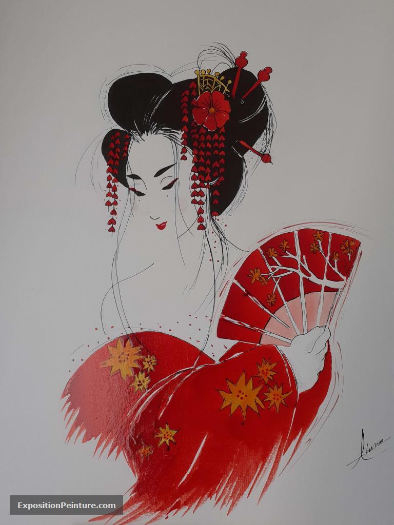 Peinture Geisha 2