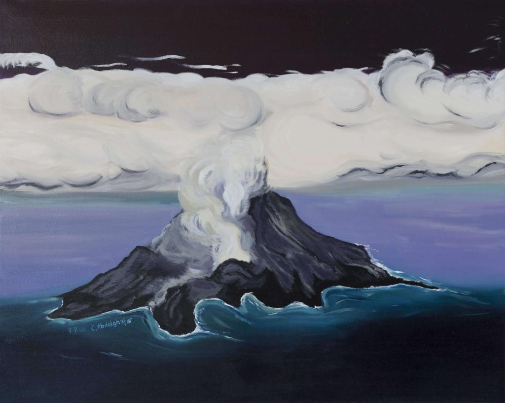 Peinture Île volcanique