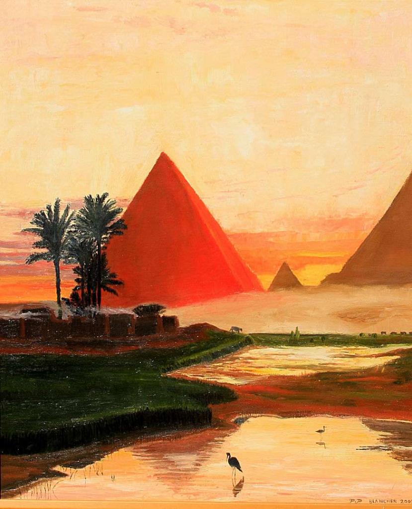 Carte virtuelle Pyramides au couché de soleil