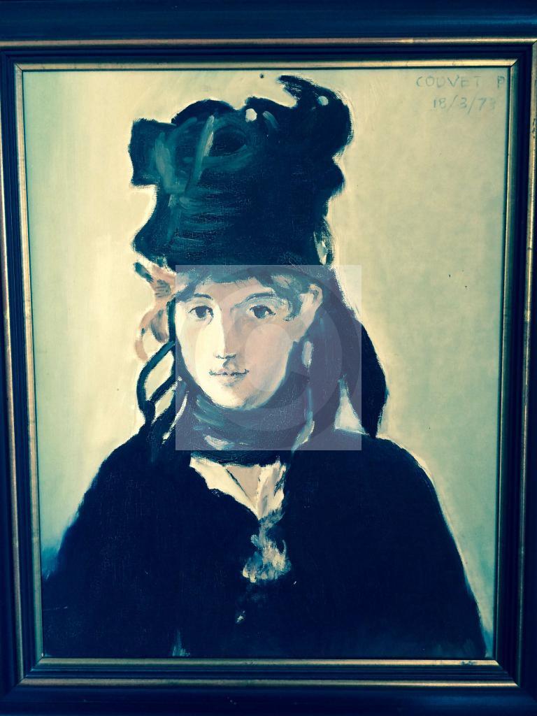 Carte virtuelle copie du portrait de Berthe Morizot par Manet