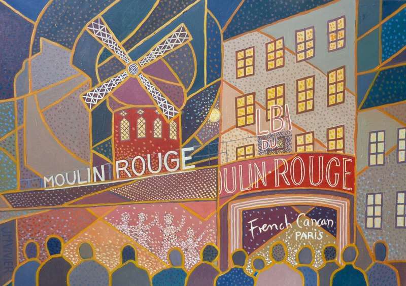 Carte virtuelle PARIS. Le Moulin Rouge