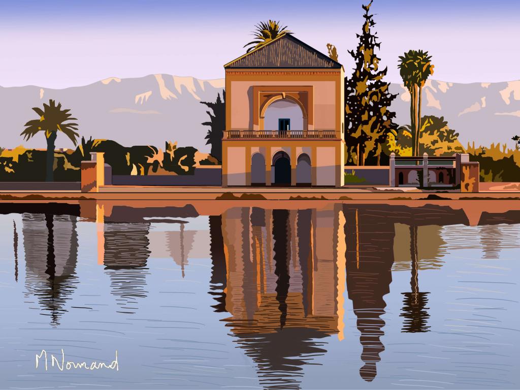 Carte virtuelle 2022-12-18 Marrakech- Les jardins de la Menara