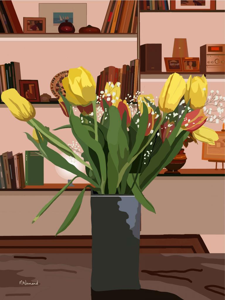 Carte virtuelle 2023-04-10  Bouquet de tulipes