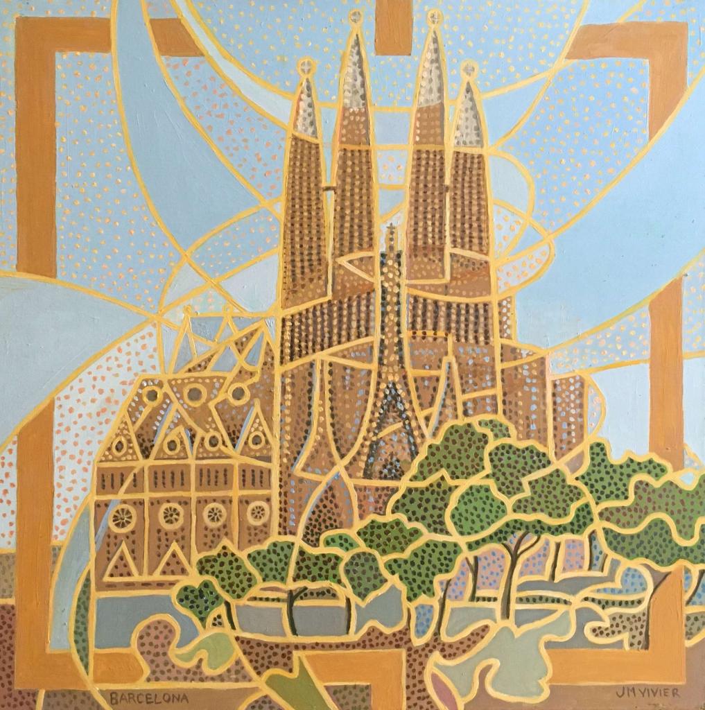 Carte virtuelle Barcelone. La Sagrada Familia