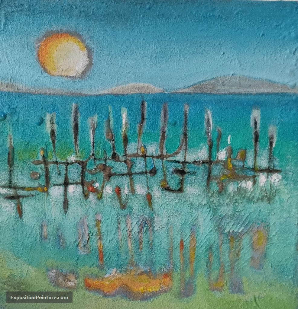 Peinture L'étang de Thau