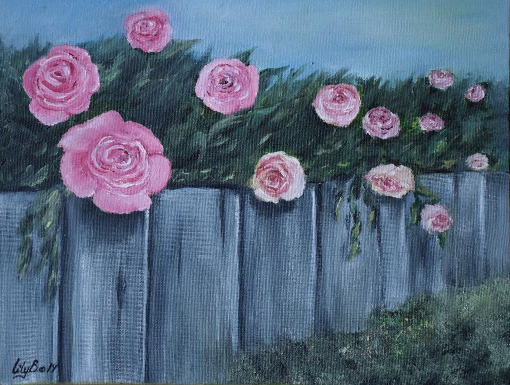 Peinture © La clôture aux roses