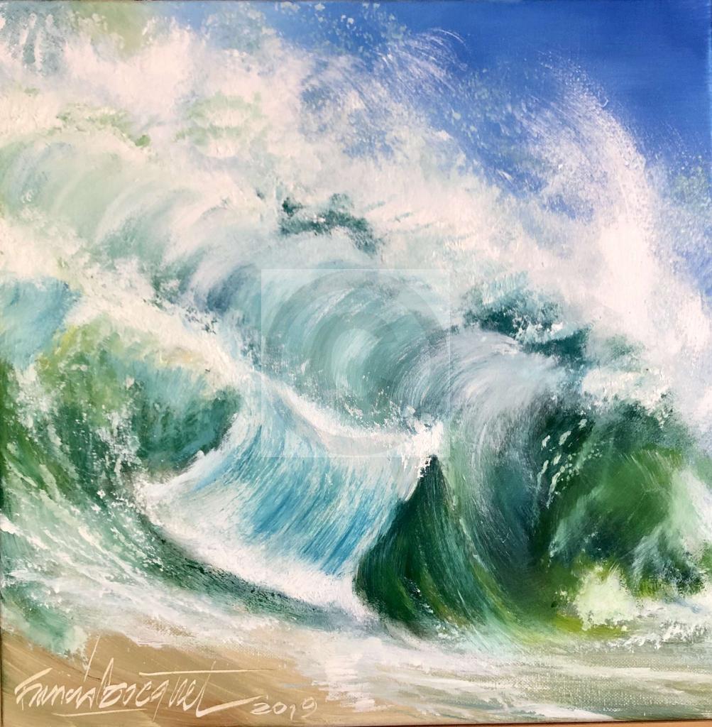 Peinture La vague rageuse