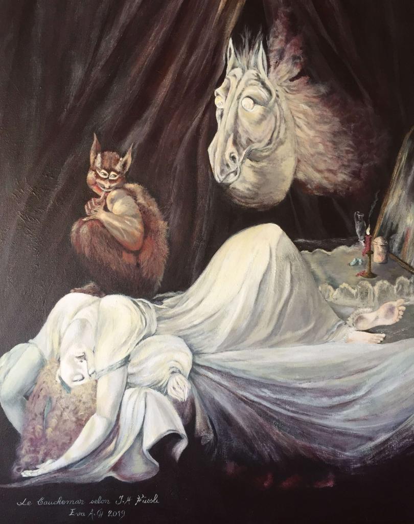 Peinture "Le cauchemar" selon Fussli J.H