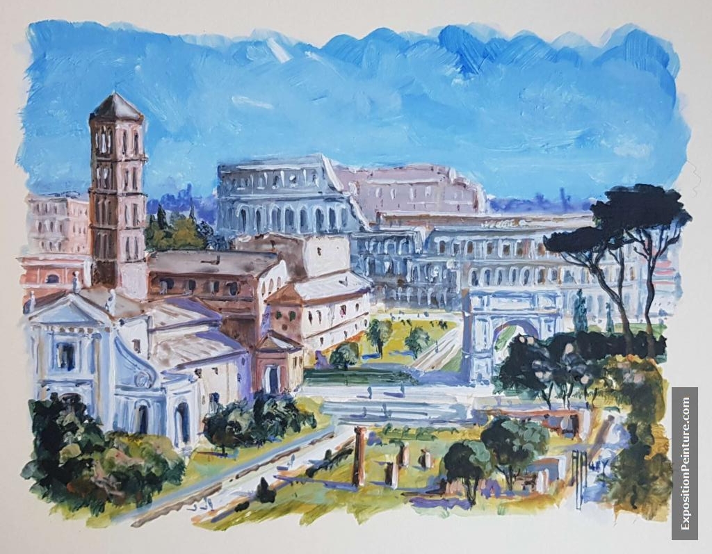 Peinture Le colisee de Rome
