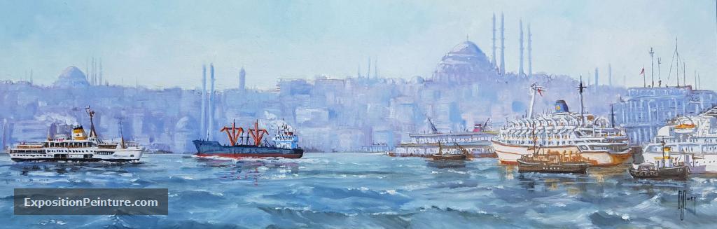 Peinture Le port d ISTANBUL