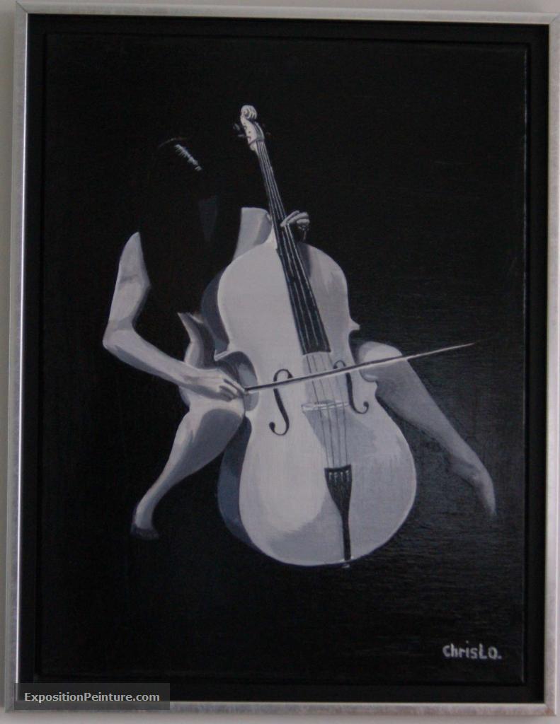 Peinture Le violoncelle