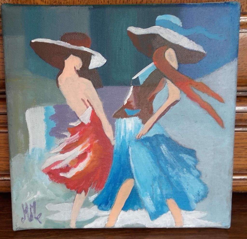 Peinture les 2 danseuses