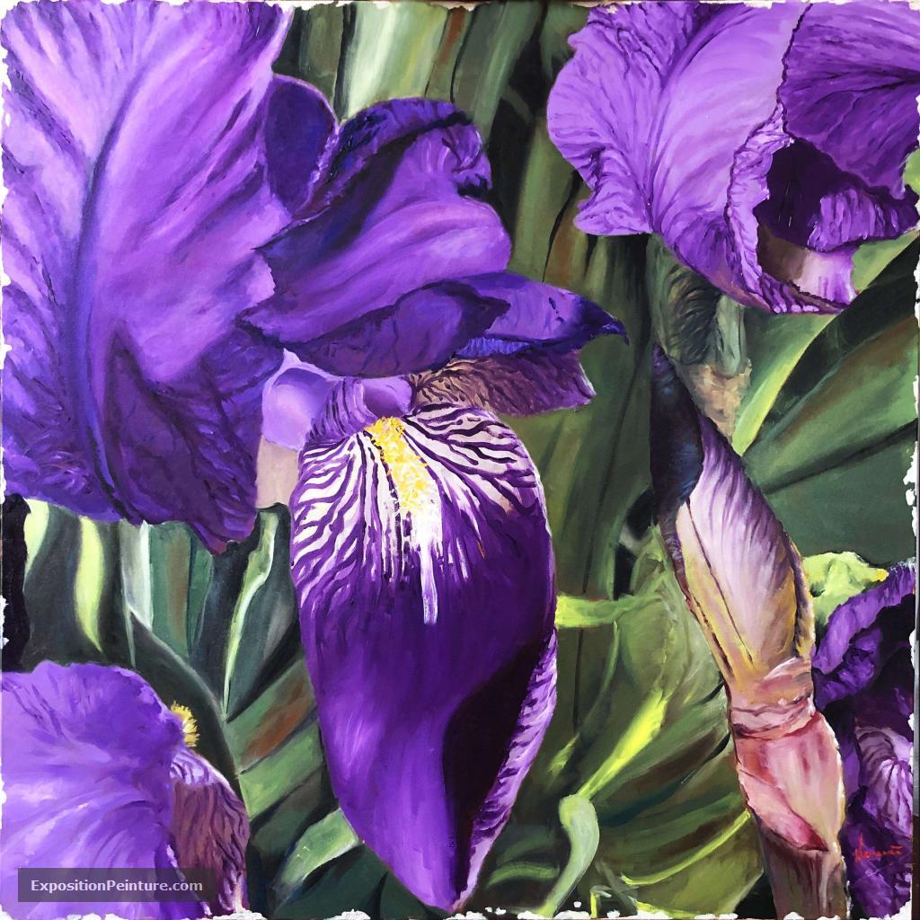 Peinture Les grands iris