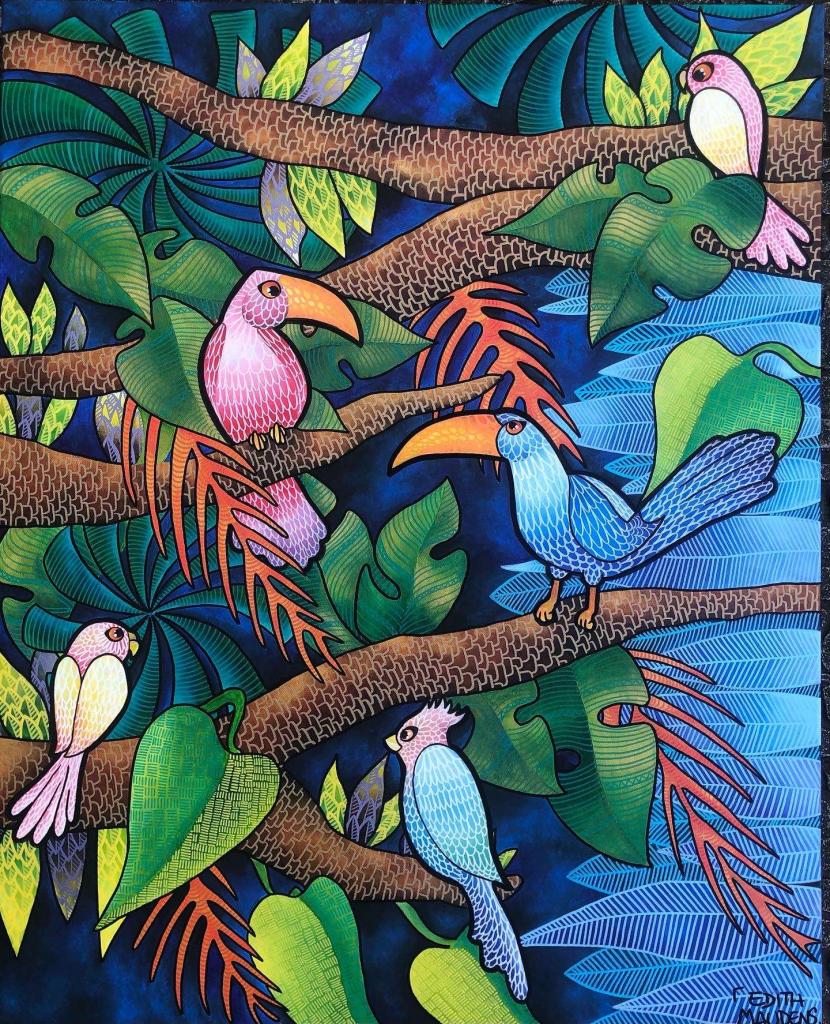 Peinture Les oiseaux de Tiki Room