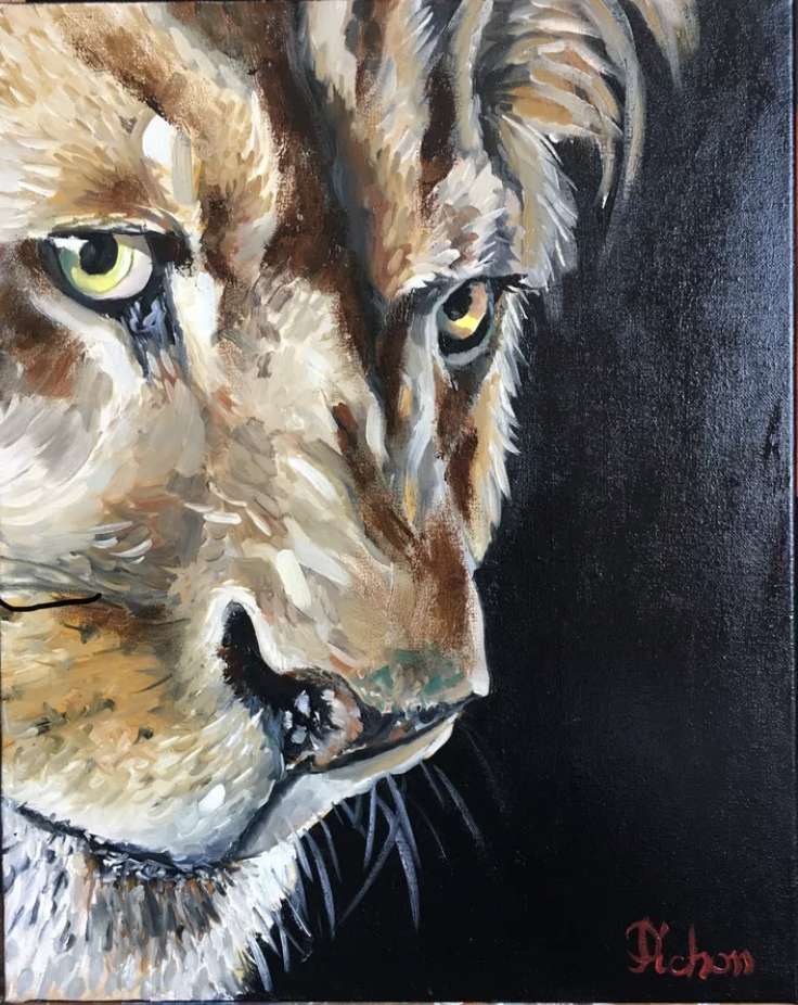 Peinture Lion