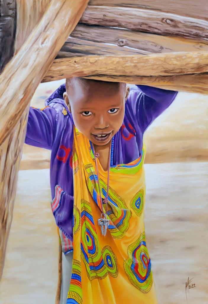 Peinture Lucie la petite Massai