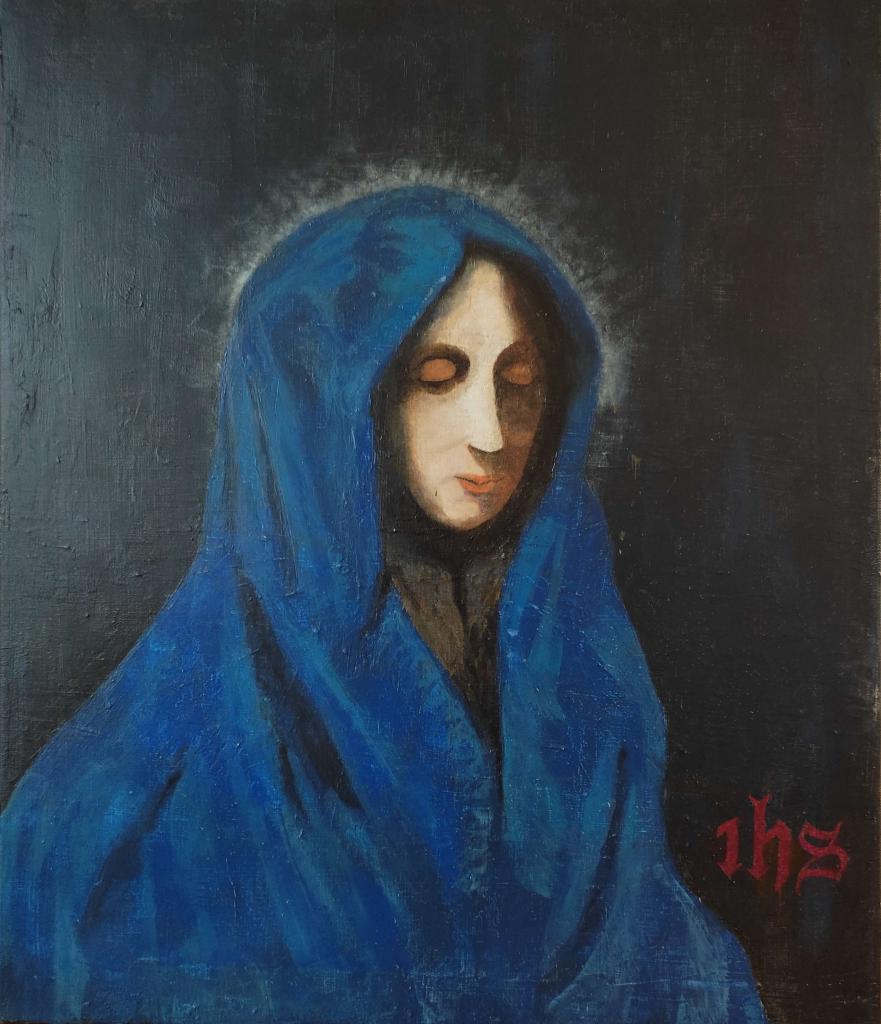 Peinture Madonna blue