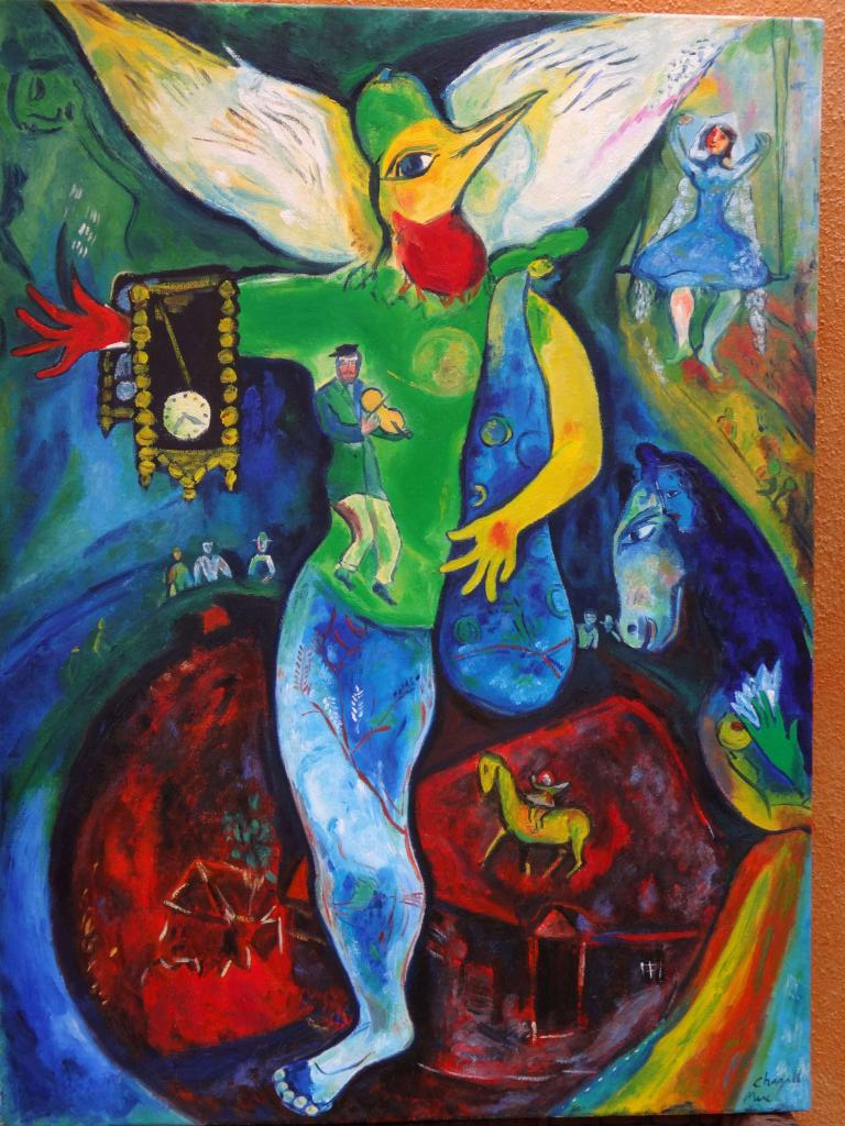 Peinture marc chagall, le jongleur, copie .