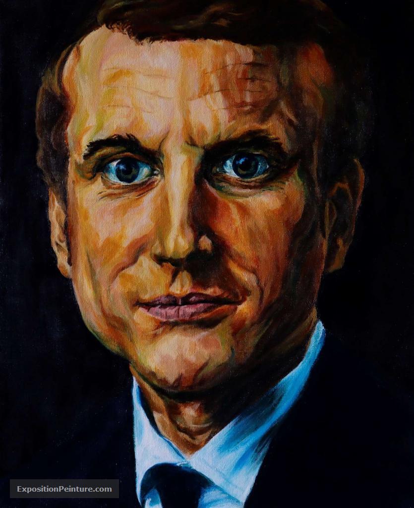 Peinture Monsieur le Président, Emmanuel Macron