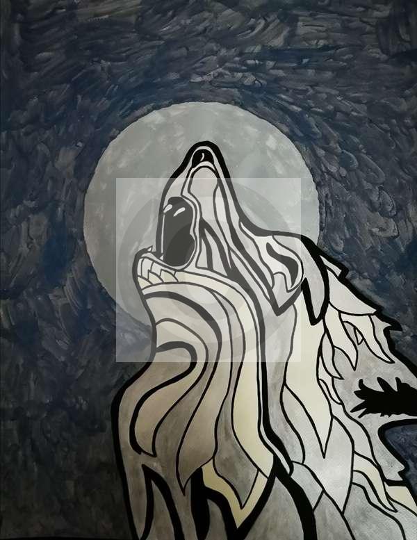 Peinture Nuit de pleine lune