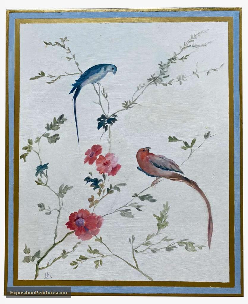 Peinture Oiseaux de Marie-Antoinette