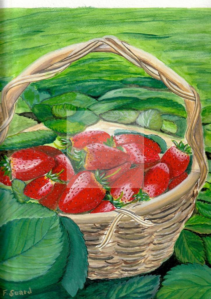 Peinture Panier de fraises