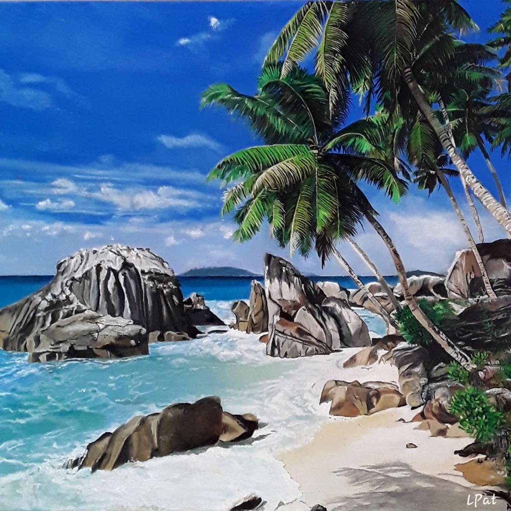 Peinture Paysage des seychelles