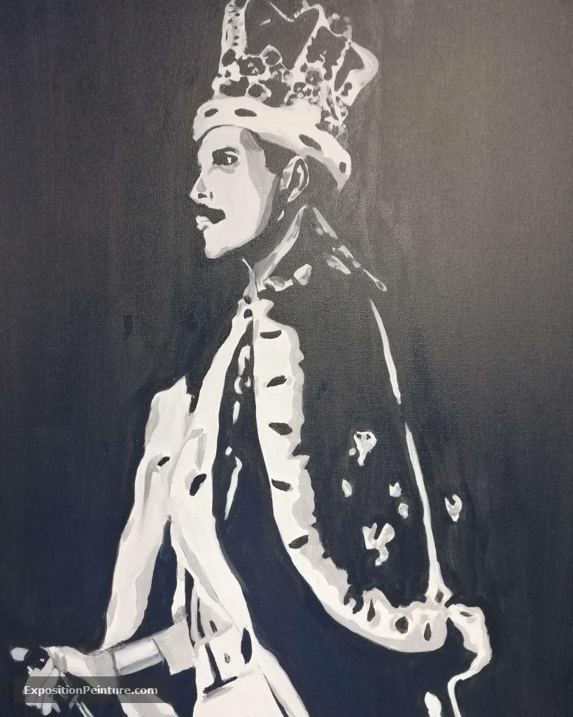 Peinture portrait Freddie Mercury