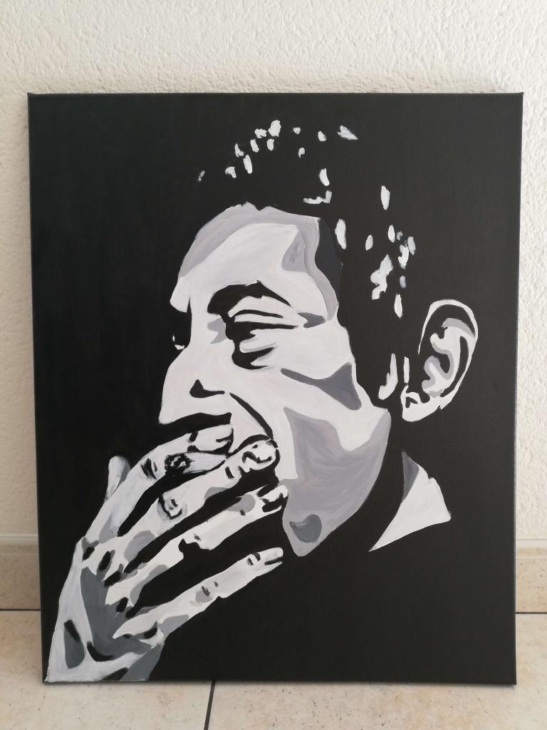 Peinture Portrait Serge Gainsbourg
