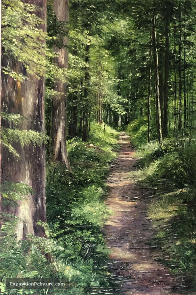 Peinture Promenade en forêt de Soignes