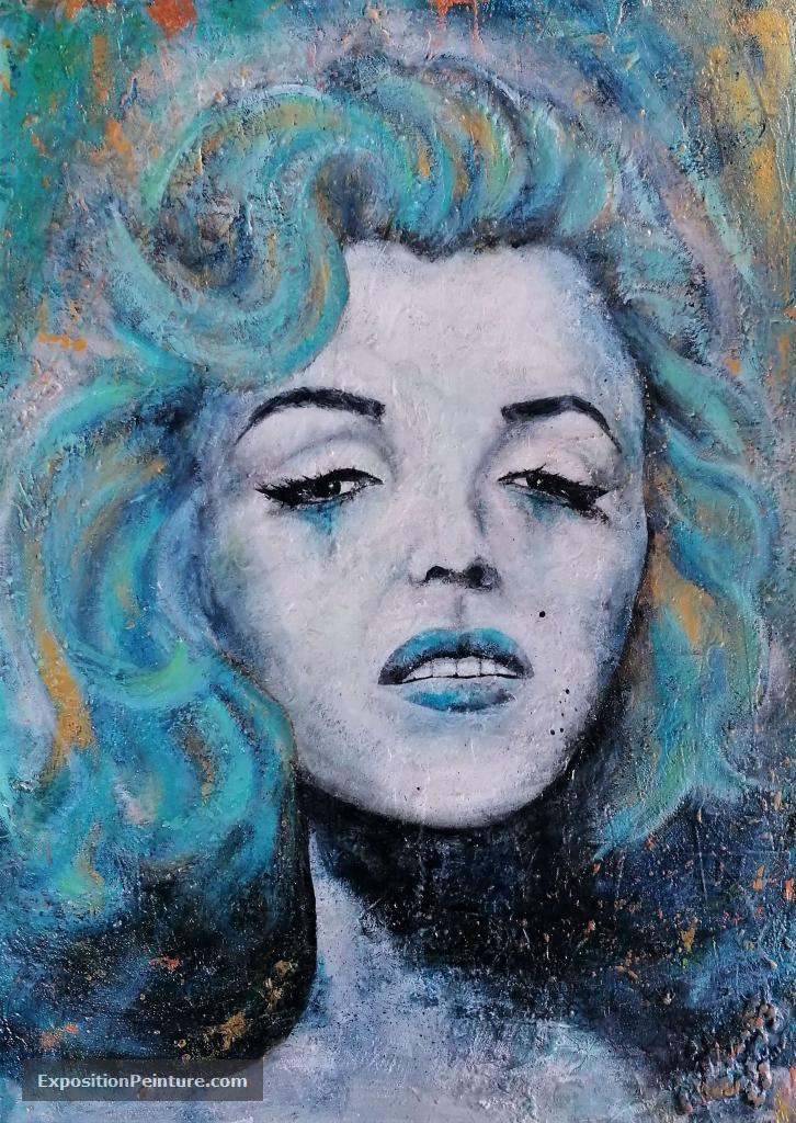 Peinture Quand Marylin redevient Norma-Jean