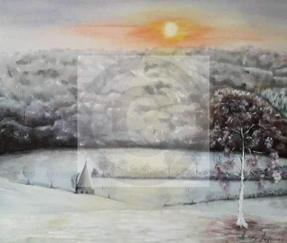 Peinture Soleil d'hiver