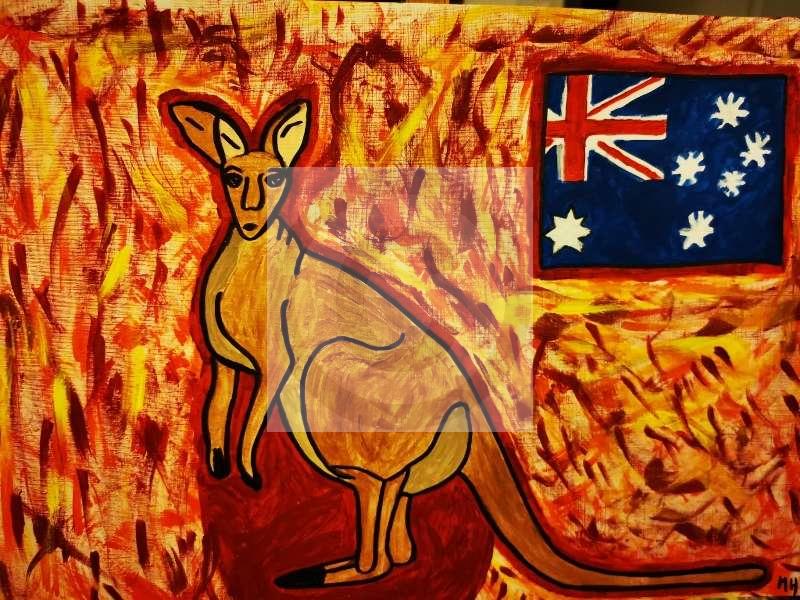 Peinture Solidarité avec  l'Australie