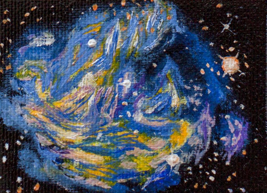 Peinture Supernova bleue