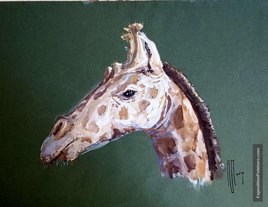 Peinture Tête de girafe