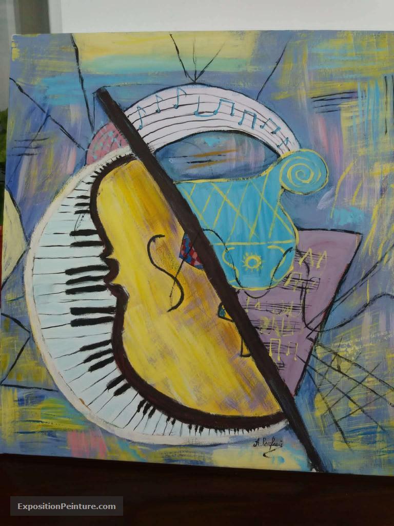 Peinture The Harmony of Viollin and Piano